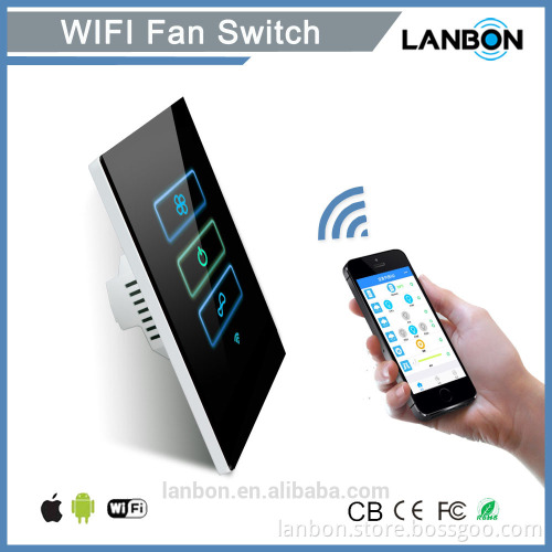 Shenzhen wireless home automation complete smart home system touch and remote control smart fan switch